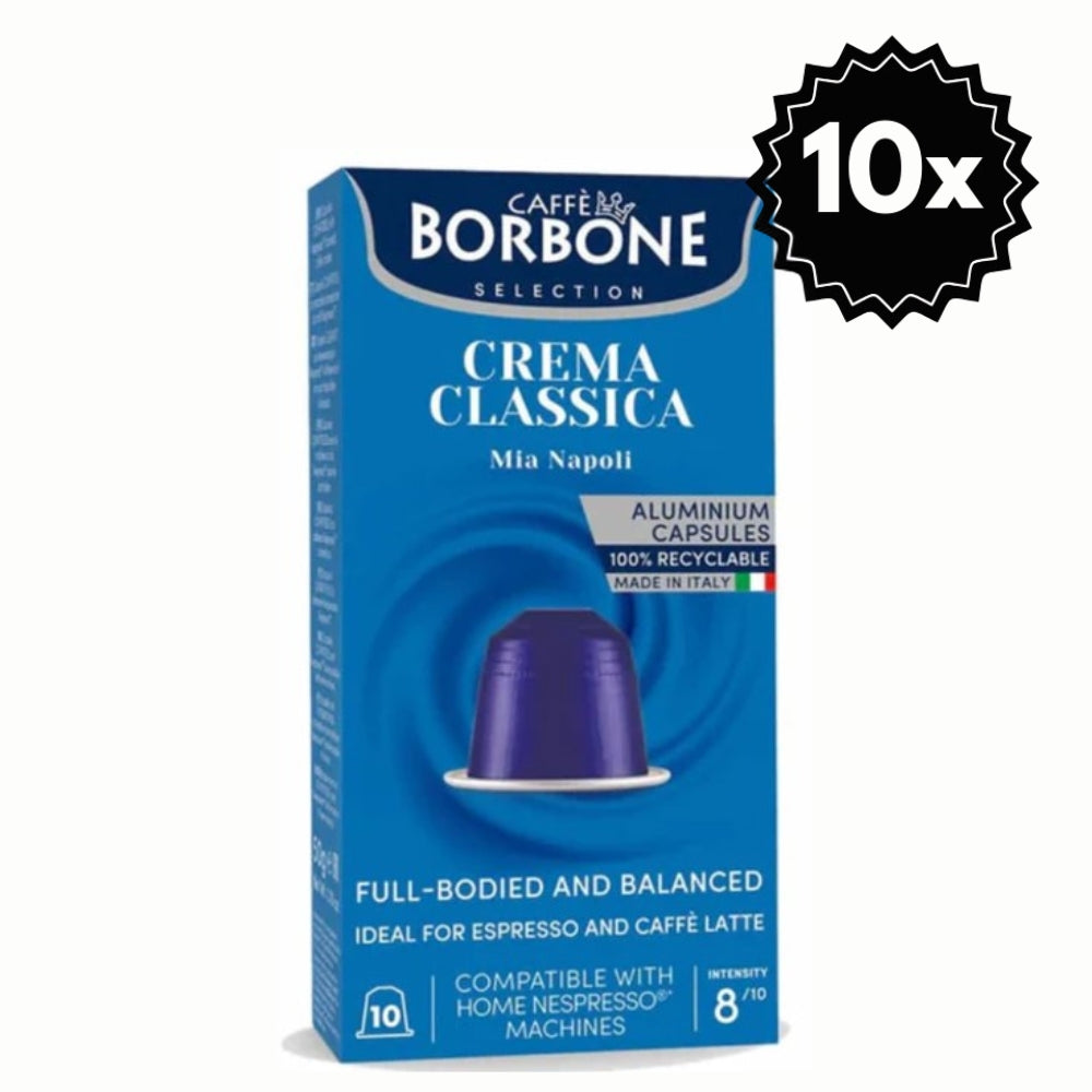 100 Cápsulas Borbone Crema Classica Nespresso — cápsulas Nespresso espresso napolitano equilibrado