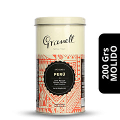 Café Granell Origen Perú Molido 200g — 100% arábica de Perú, acidez equilibrada en lata