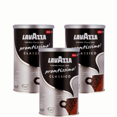 3x Lavazza Prontissimo Classico Instantáneo — espresso italiano suave, listo en segundos