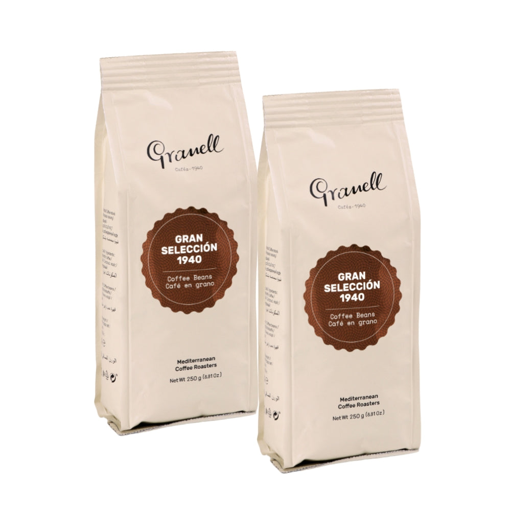 2x Café Granell Gran Selección 1940 Blend en Grano 250g — 100% arábica, notas de cacao y frutos secos