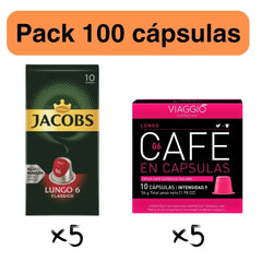 Pack Lungo 100 Càpsulas Nespresso