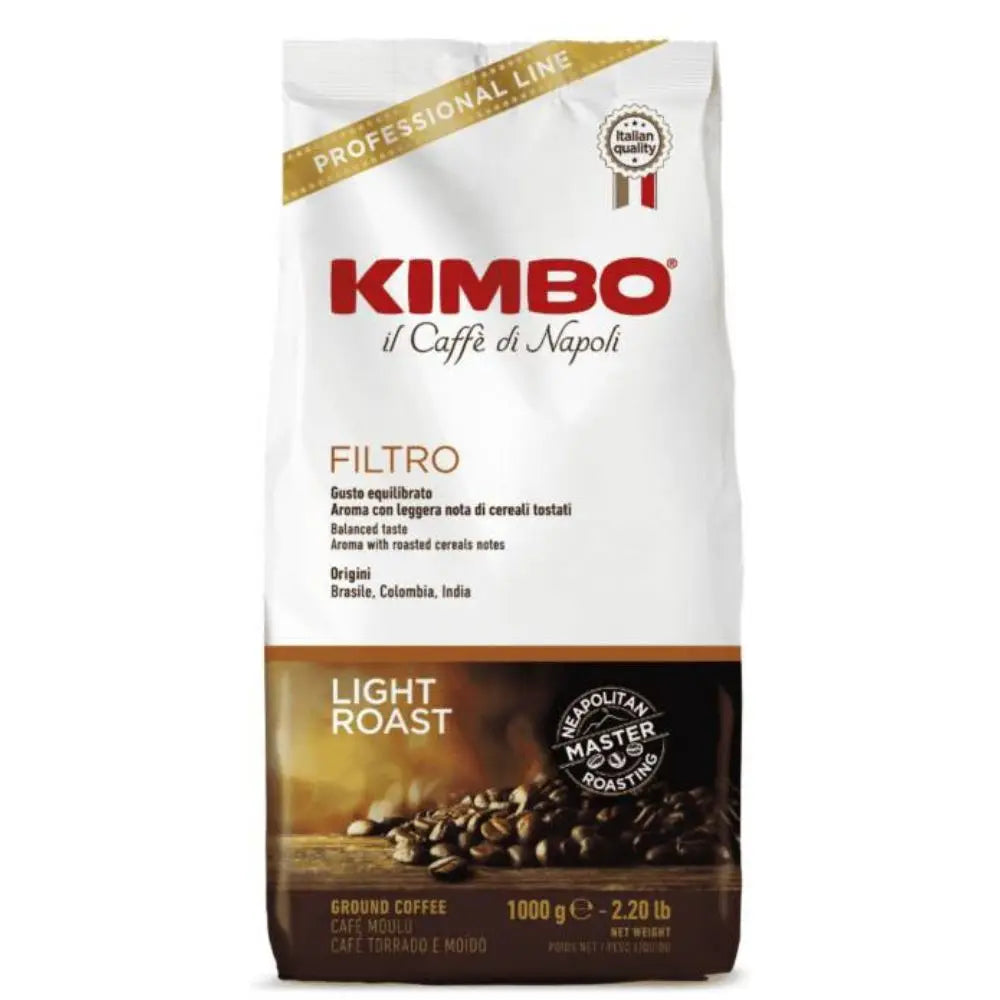 Café Kimbo Molido 1kg — blend napolitano de cuerpo alto e intensidad equilibrada