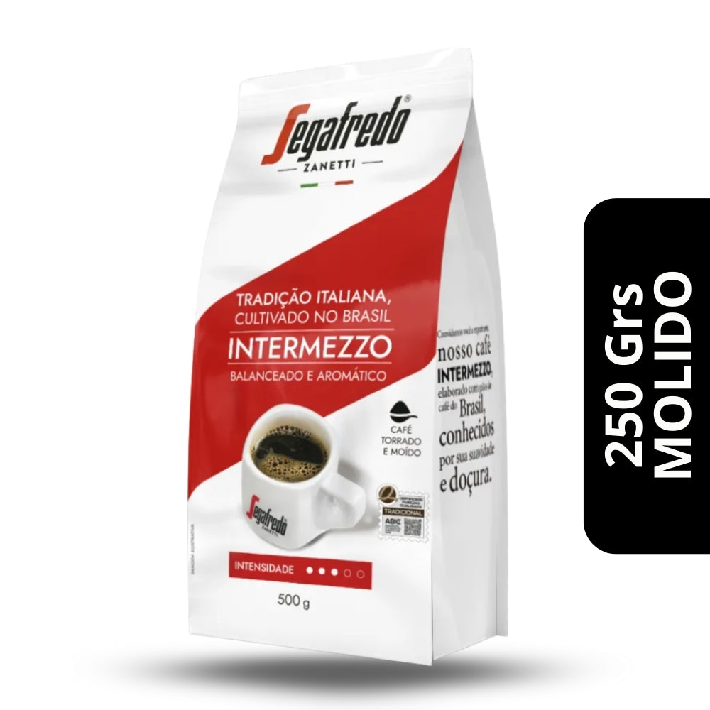 Café Segafredo Intermezzo Molido 250g — blend patentado, intensidad media-alta y notas achocolatadas