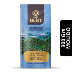 Café Britt Montecielo Tarrazú Molido 300g — 100% arábica de Costa Rica, tueste medio