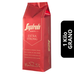Café Segafredo Extra Strong en Grano 1kg — intensidad alta, cuerpo robusto y notas tostadas