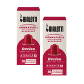 2x Cápsulas Bialetti Deciso Nespresso — cápsulas Nespresso espresso intenso y de carácter
