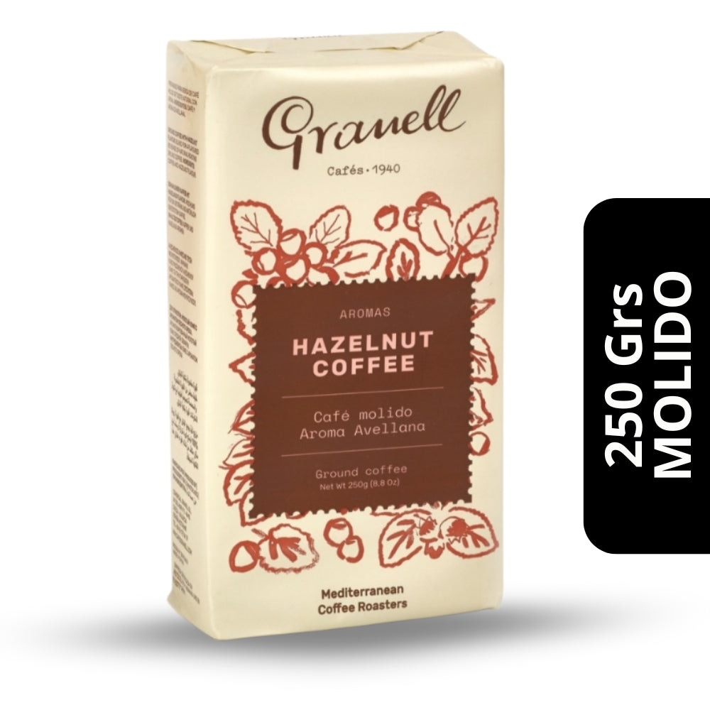 Café Granell Avellana Molido 250g — 100% arábica aromatizado, sabor a avellana tostada