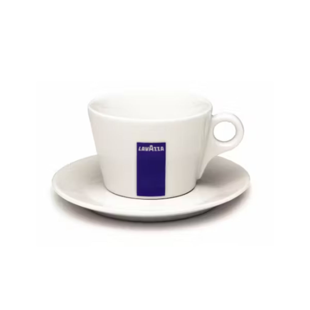 Taza Americano Lavazza 160ml + Plato — porcelana italiana oficial, apta para lavavajillas