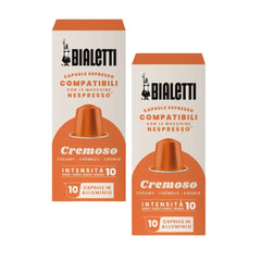 2x Cápsulas Bialetti Cremoso para Nespresso — cápsulas Nespresso espresso cremoso y envolvente