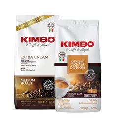 Pack Kimbo Extra Cream + Crema Intensa en Grano — dos blends napolitanos para espresso
