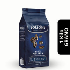 Café Borbone 100% Arábica en Grano 1kg — blend 100% arábica, perfil suave y aromático