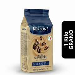 Café Borbone Crema Superiore en Grano 1kg — blend napolitano de crema densa