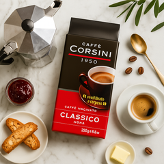 Café Corsini Classico Molido — vista lateral del paquete