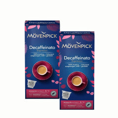 2x Mövenpick Descafeinado cápsulas Nespresso® — pack 2x cápsulas suizas descafeinadas