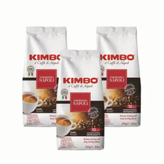 3x Café Kimbo Napoli en Grano 250g — 80% arábica y 20% robusta, tradición napolitana