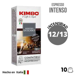 Cápsulas Kimbo Intenso para Nespresso — cápsulas Nespresso perfil intenso, acidez baja