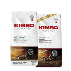 Pack 2x Kimbo Audace y Prestige en Grano 1kg — dos blends napolitanos intensos