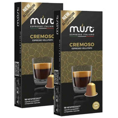 Pack 2x Cápsulas Must Cremoso para Nespresso — 100% arábica, notas de nuez y cacao
