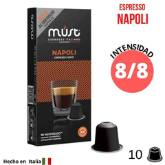 Cápsulas Must Napoli para Nespresso — espresso napolitano, intensidad 8/8