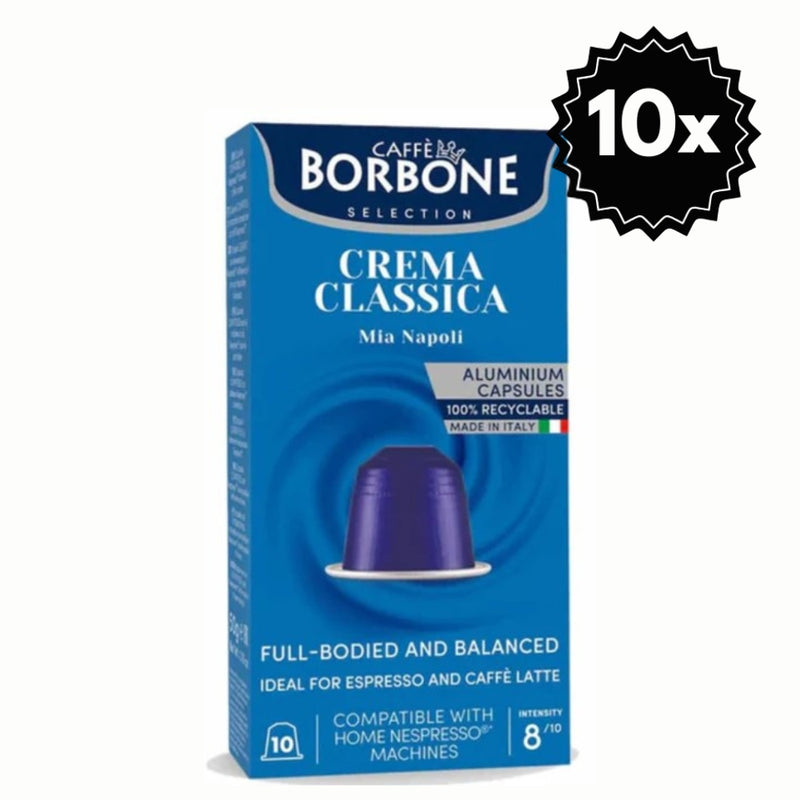100 Cápsulas Borbone Crema Classica Nespresso — cápsulas Nespresso espresso napolitano equilibrado