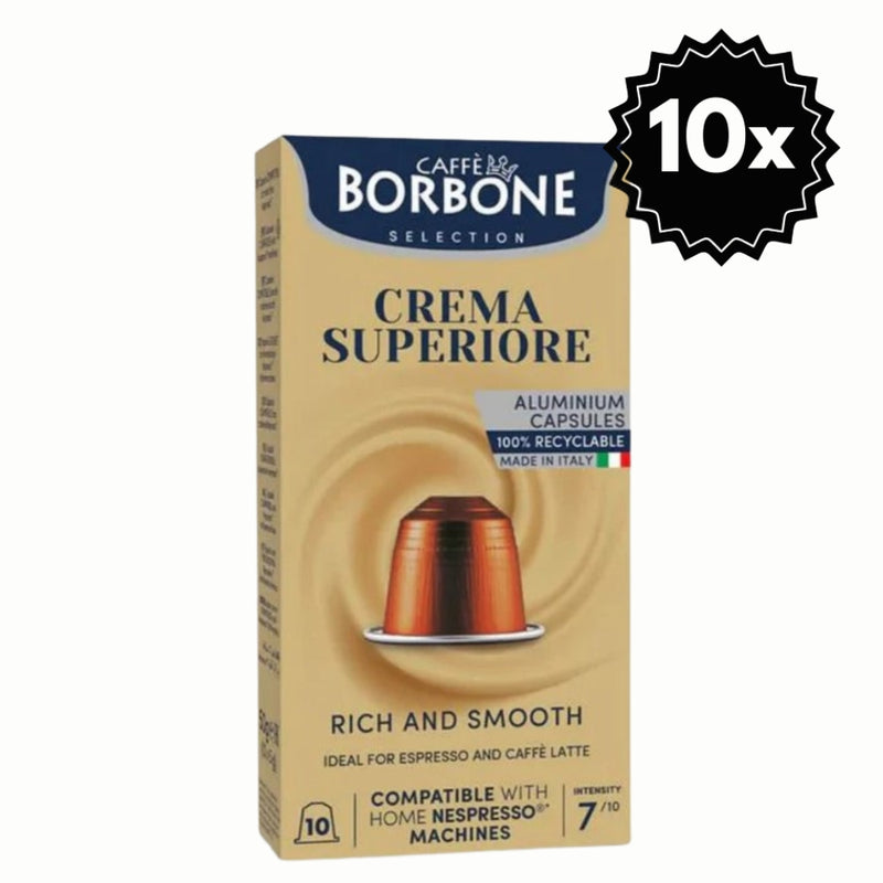 100 Cápsulas Borbone Crema Superiore para Nespresso — espresso napolitano cremoso
