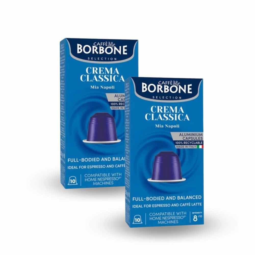 2x Cápsulas Borbone Crema Intensa Nespresso — cápsulas Nespresso espresso napolitano de cuerpo intenso