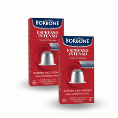 2x Cápsulas Borbone Espresso Intenso Nespresso — intensidad 9/10, notas tostadas y achocolatadas