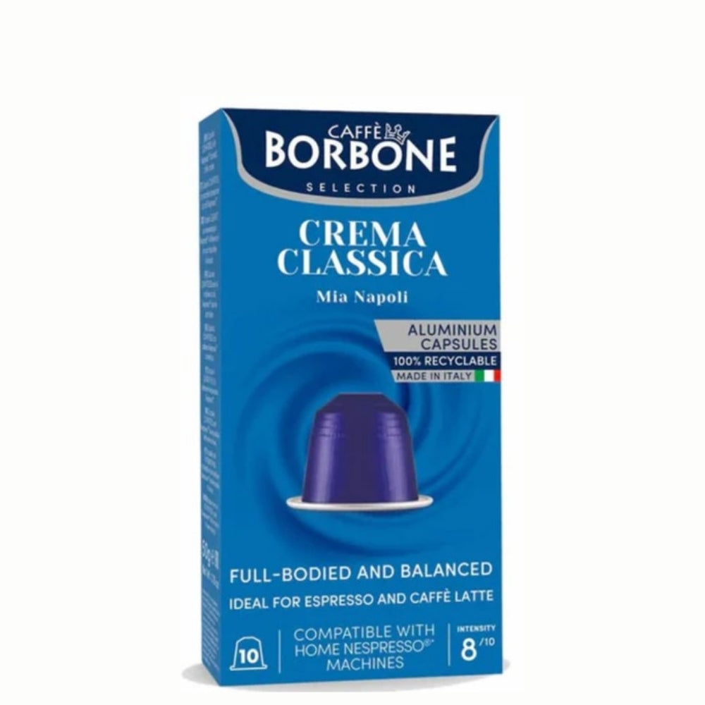 Cápsulas Borbone Crema Classica para Nespresso — espresso napolitano equilibrado
