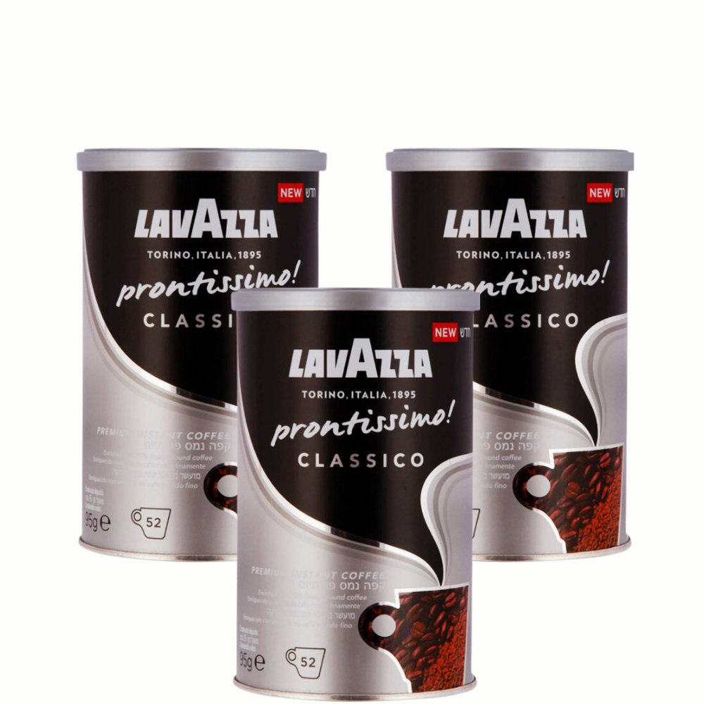 3x Lavazza Prontissimo Classico Instantáneo — espresso italiano suave, listo en segundos