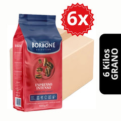 Pack 6kg Borbone Espresso Intenso en Grano — 30% arábica y 70% robusta para cafeterías