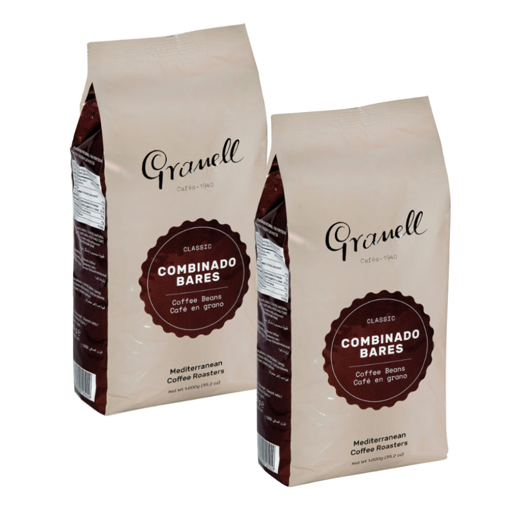 2x Café Granell Combinado Bares en Grano 1kg — 100% robusta para cafeterías y consumo intensivo