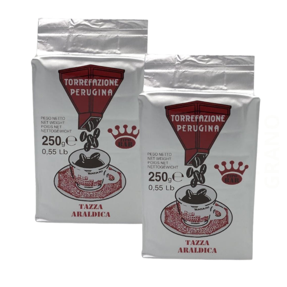 Pack 2x Café Batani Tazza Araldica Molido 250g — blend arábica y robusta italiano