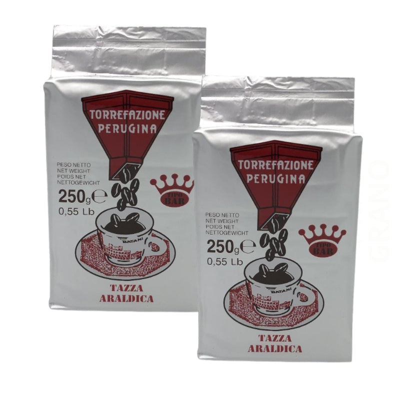 Pack 2x Café Batani Tazza Araldica Molido 250g — blend arábica y robusta italiano
