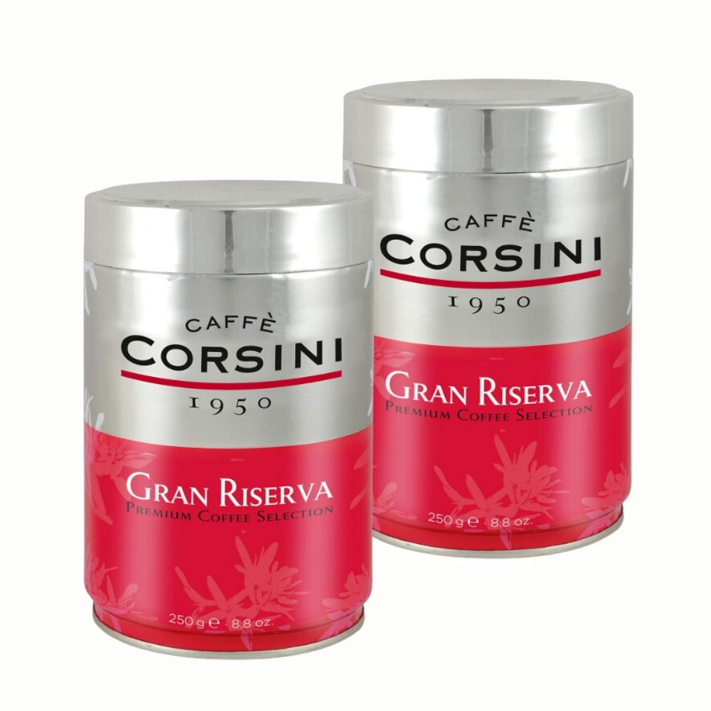 Pack 2x Café Corsini Gran Reserva Molido 250g — blend arábica y robusta, notas de chocolate