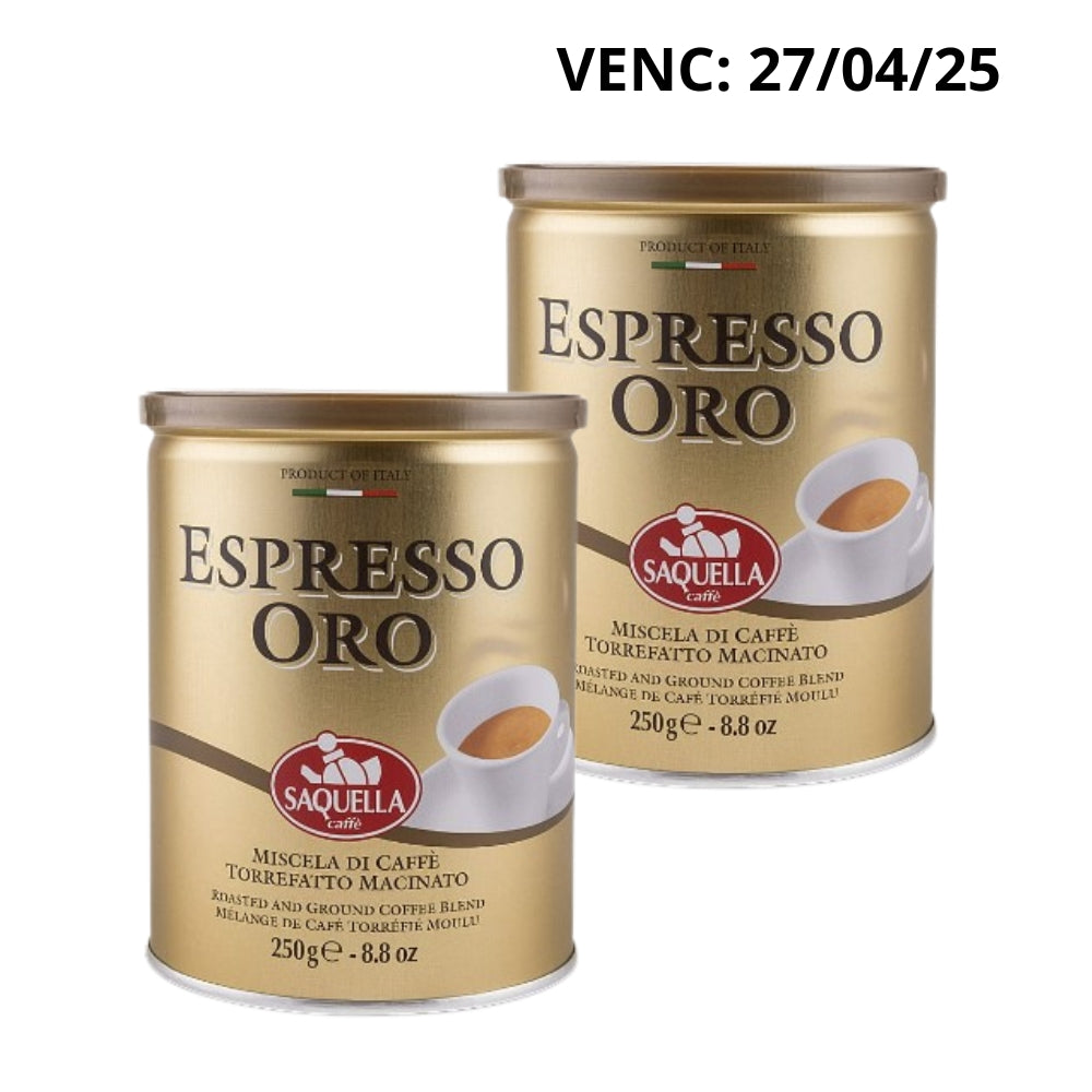 2X - Café Saquella Molido Espresso Oro 250grs