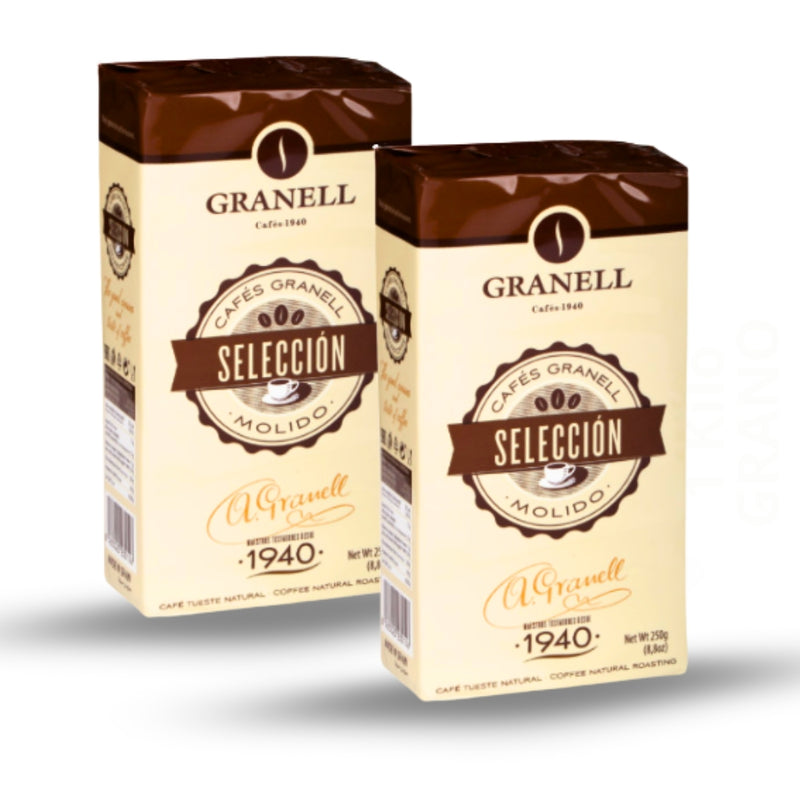2x Café Granell Selección Molido 250g — blend 50% arábica y 50% robusta, aromático