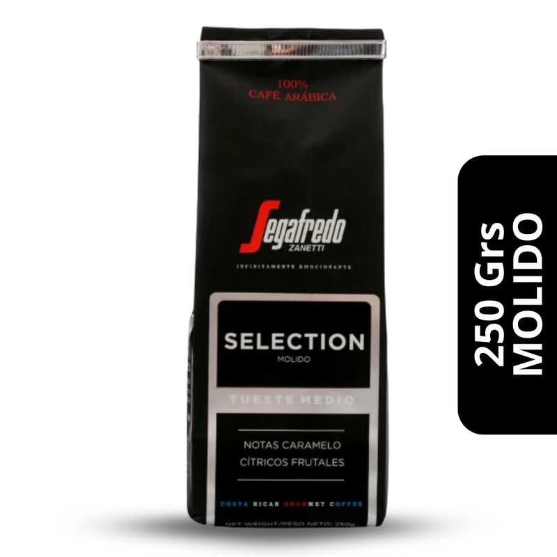 Café Segafredo Selection Costa Rica Molido 250g — 100% arábica de Costa Rica, notas cítricas