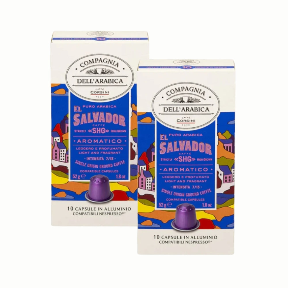 Pack 2x Cápsulas Corsini El Salvador para Nespresso — 100% arábica centroamericano