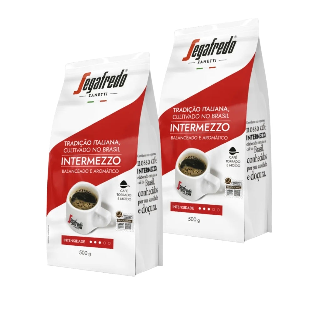 2x Café Segafredo Intermezzo Molido 250g — blend patentado, intensidad media-alta