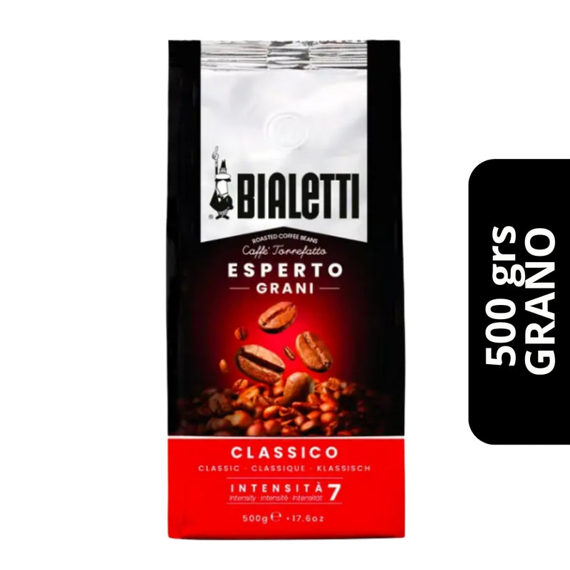 Bialetti Classico Esperto Grani 500g — blend arábica y robusta para espresso