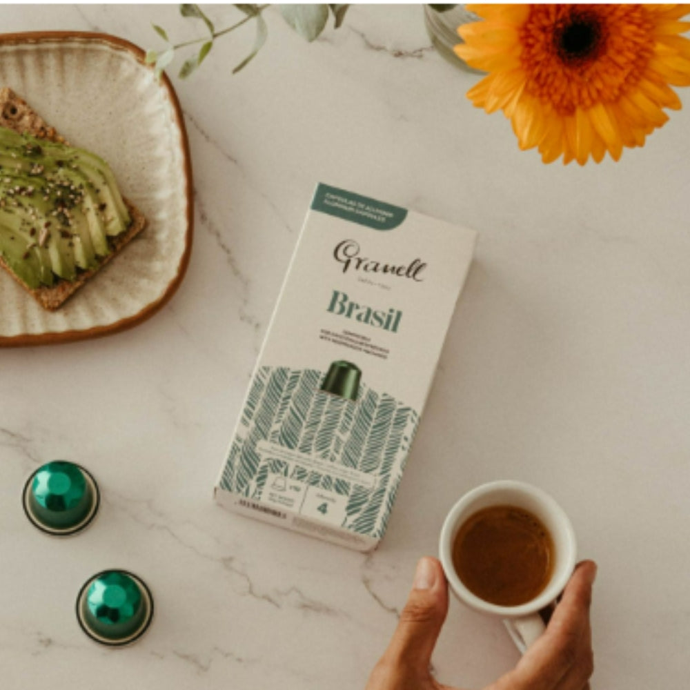100 Cápsulas Granell Brasil Nespresso — vista complementaria del pack