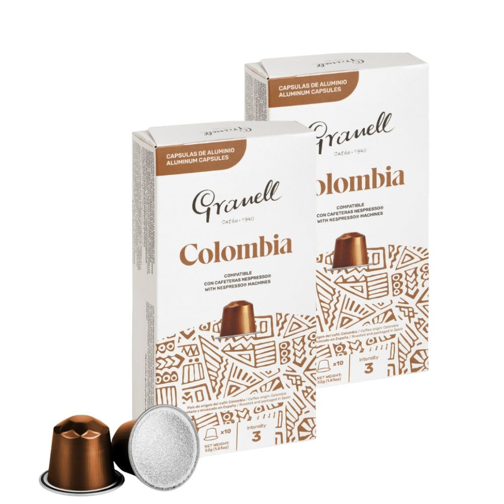 2x Cápsulas Granell Colombia Nespresso — cápsulas Nespresso de origen Colombia