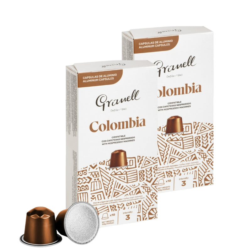 2x Cápsulas Granell Colombia Nespresso — cápsulas Nespresso de origen Colombia