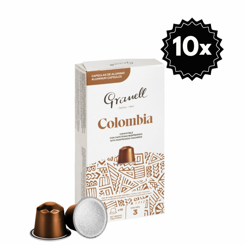 100 Cápsulas Granell Colombia Nespresso — cápsulas Nespresso de origen Colombia