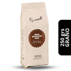 Café Granell Gran Selección 1940 Blend en Grano 250g — 100% arábica, notas de cacao