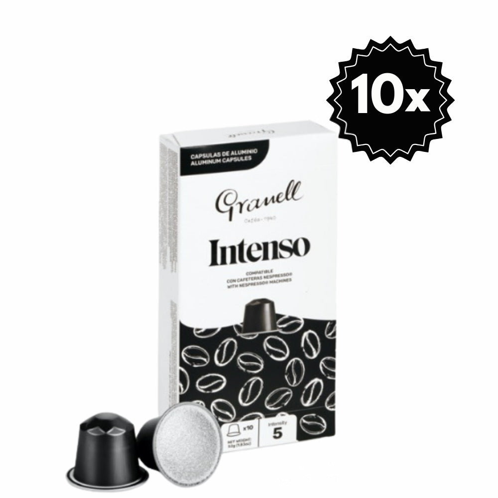 100 Cápsulas Granell Intenso Nespresso — cápsulas Nespresso espresso intenso y persistente