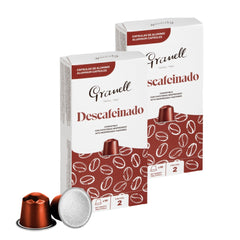 Pack 2x Cápsulas Granell Descafeinado para Nespresso — todo el sabor sin cafeína