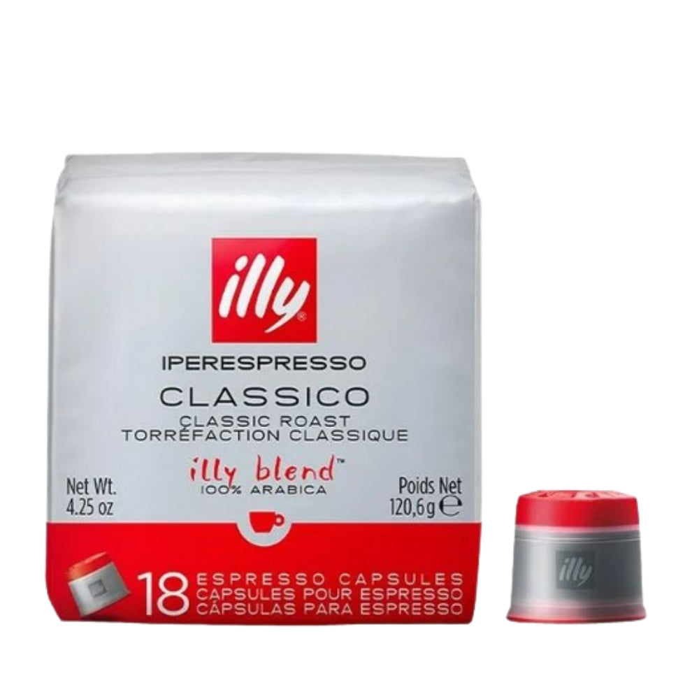 Café Illy Iperespresso Classico 18 Cápsulas — sistema Illy, 100% arábica tueste oscuro