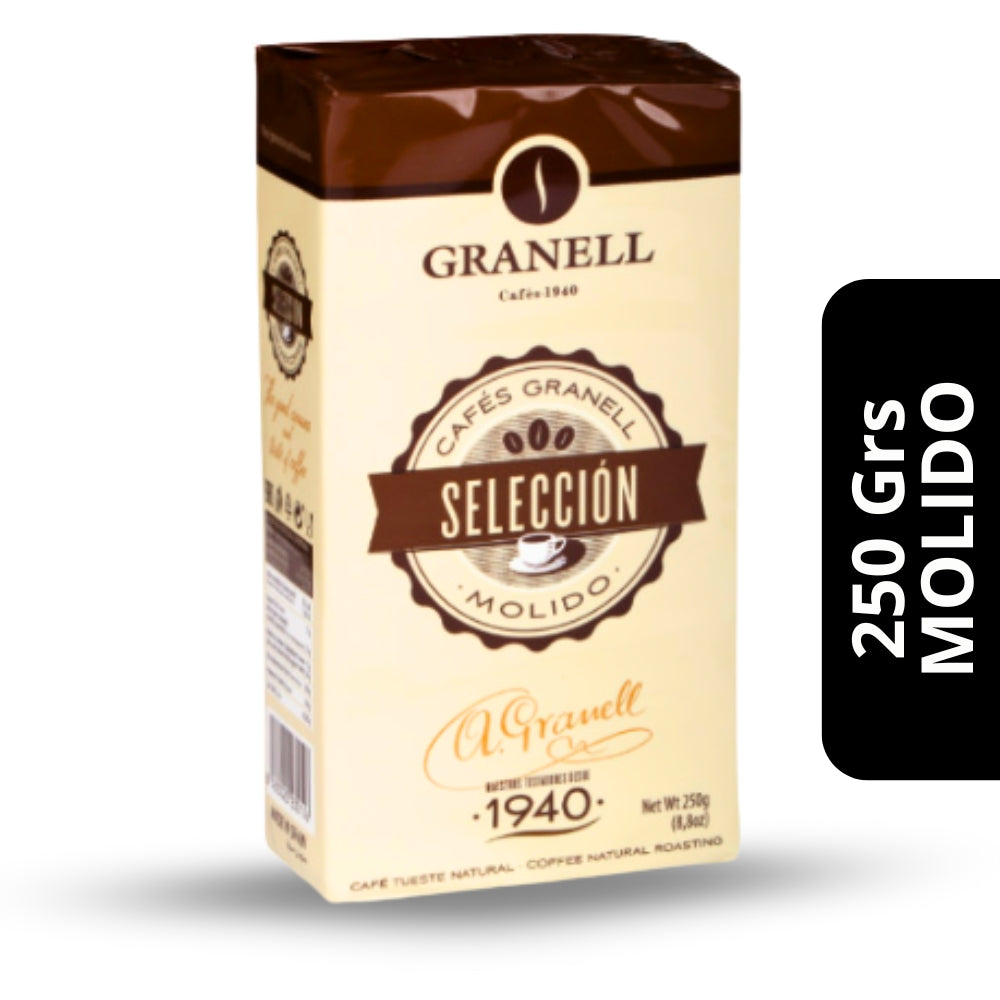 Café Granell Selección Molido 250g — blend 50% arábica y 50% robusta, aromático