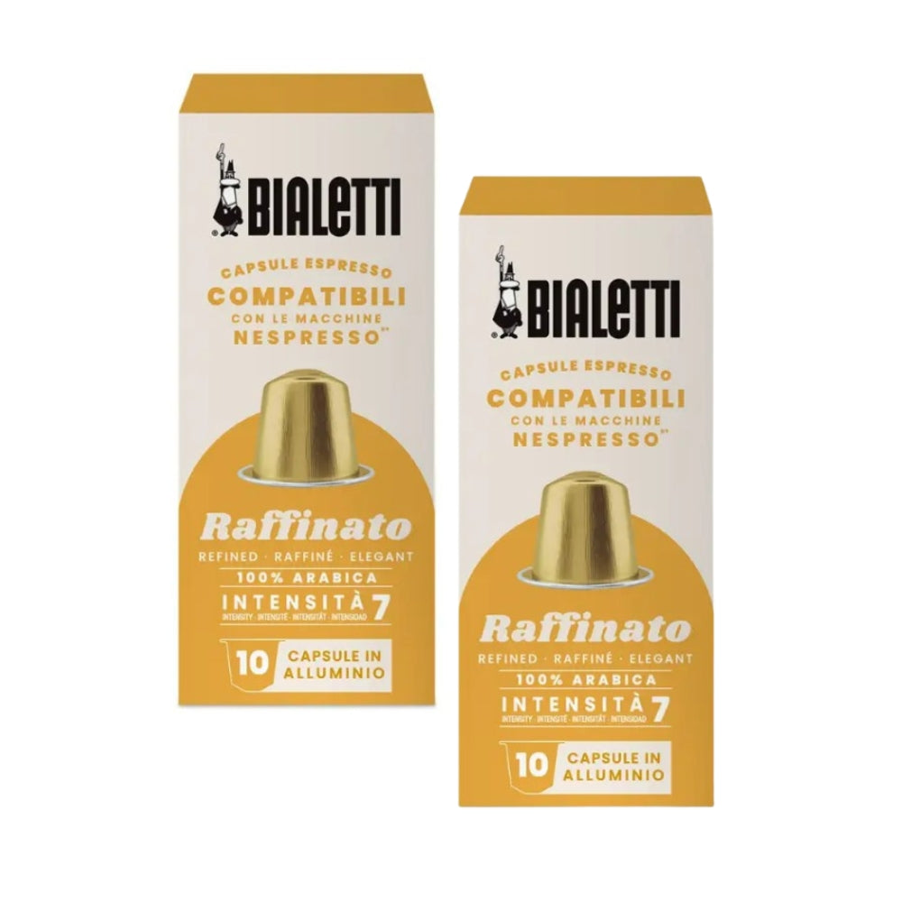 2x Cápsulas Bialetti Raffinato Nespresso — notas dulces, acidez refinada y cuerpo envolvente